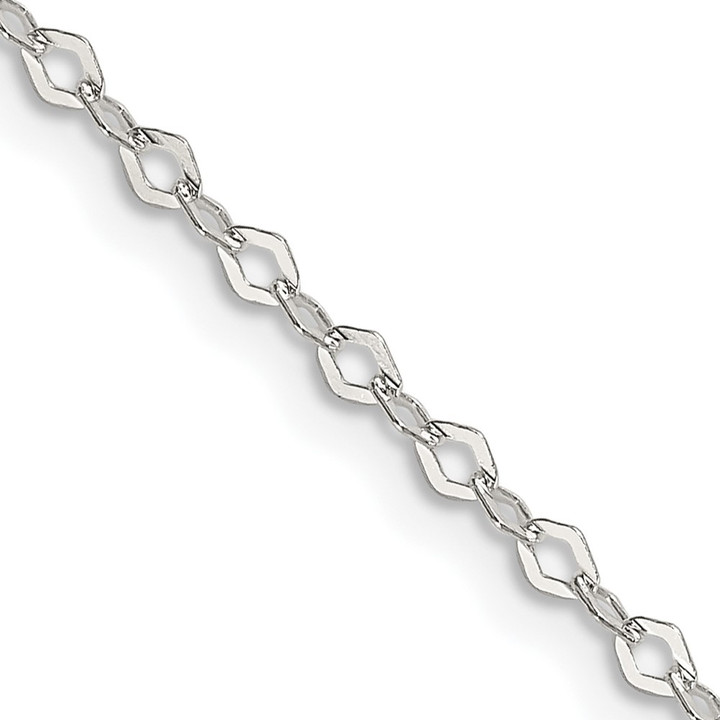 Sterling Silver 2.25mm Fancy Rolo Chain QPE16-24