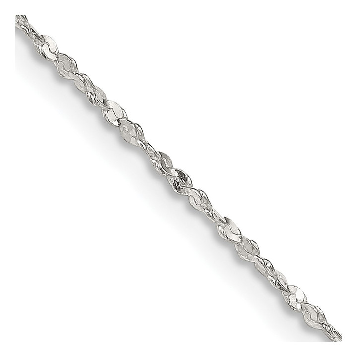 Sterling Silver 1.4mm Twisted Serpentine Chain QPEN6-24