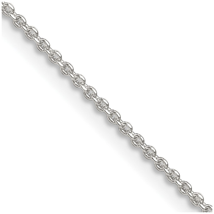 Sterling Silver 1.4mm Diamond-cut Forzantina Cable Chain QPE82-16