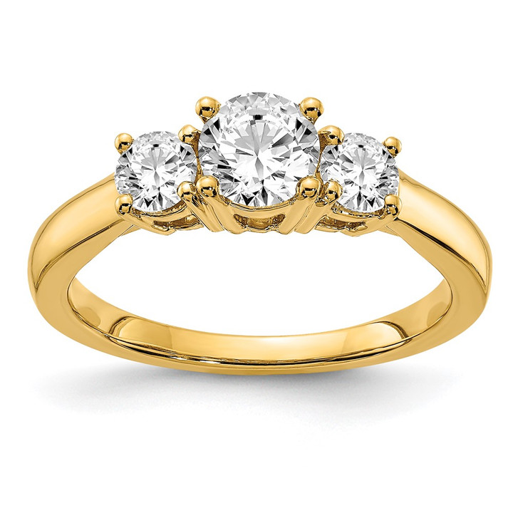 14ky Lab Grown Diamond VS/SI FGH 3-Stone Semi-mount Engagement Ring RM4229E-150-YLG
