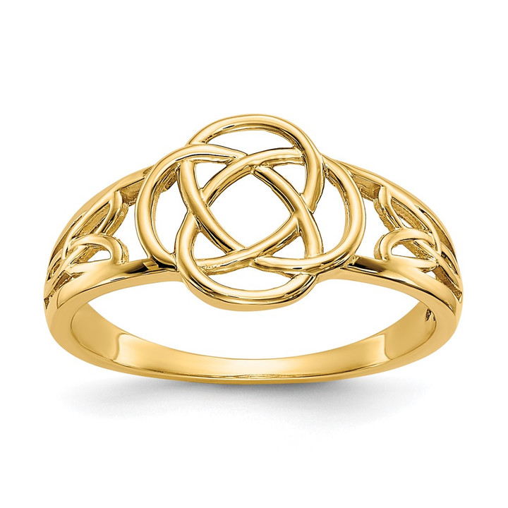 10k Polished Ladies Celtic Knot Ring 10D1870