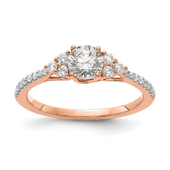 14K Rose Gold Lab Grown VS/SI FGH Dia Complete Engagement Ring RM6003E-025-CRLG