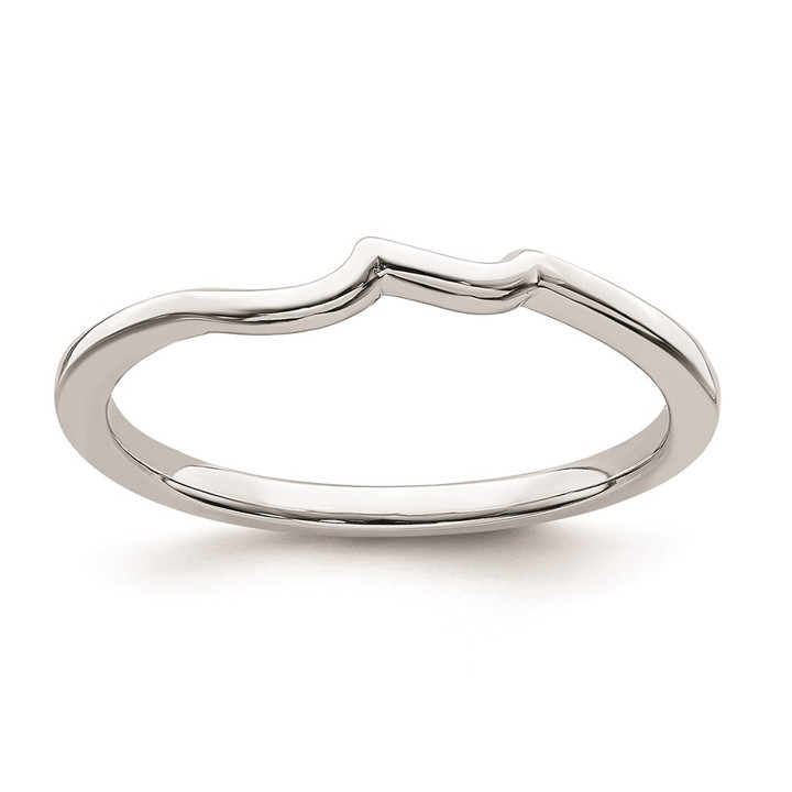10k White Gold Contoured Wedding Band RM6375B-0W