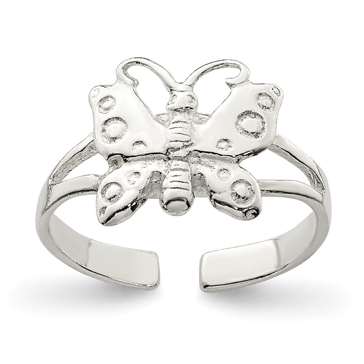 Sterling Silver Polished Fancy Toe Ring QR2658