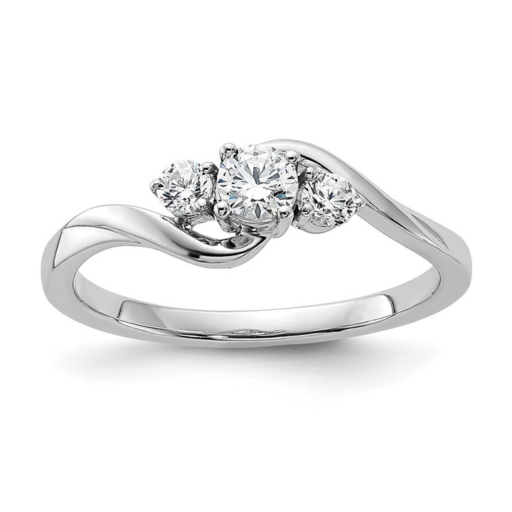14K White Gold Lab Grown Diamond VS/SI FGH Petite Engagement Ring RM7273E-020-WLG
