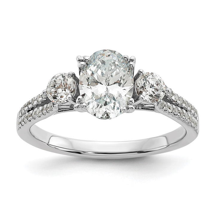 14K White Gold Lab Grown Diamond VS/SI FGH Semi-Mount Eng Ring RM7841E-100-WLG