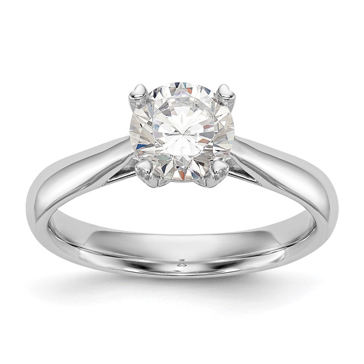 14kw 3/4ct Round CertifiedVS/SI FGH Lab Grown Diamond Solitaire Enga RM1930E-075C-WLG