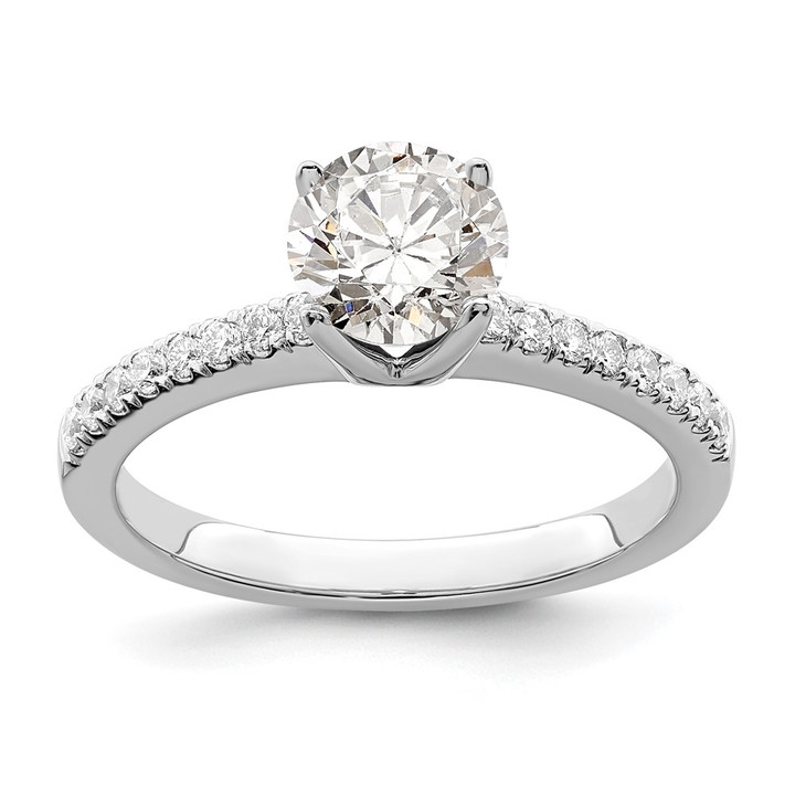 14K White Gold Lab Grown Diamond VS/SI FGH Complete Engagement Ring RM2593E-050-7CWLG