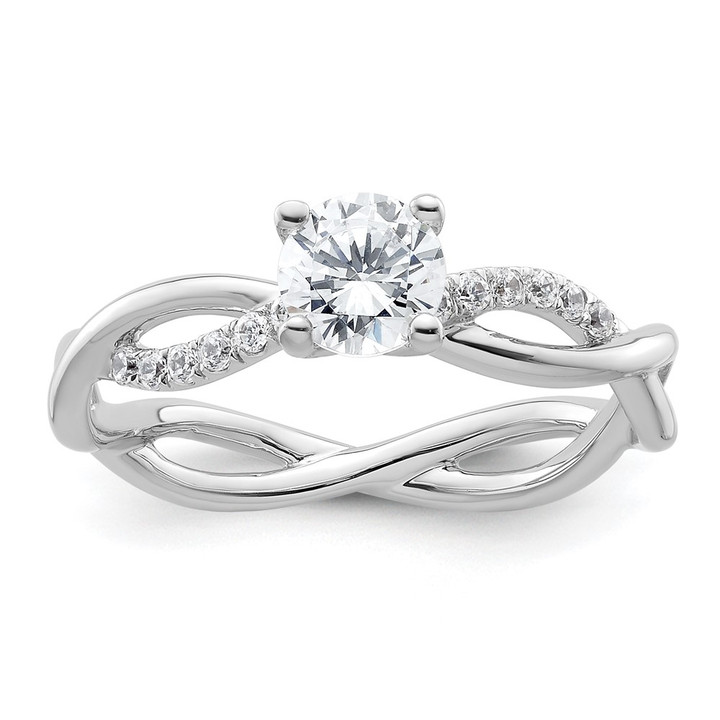 14k White Gold Lab Grown VS/SI FGH Dia By-Pass Complete Engagement Ring RM2525E-050-CWLG