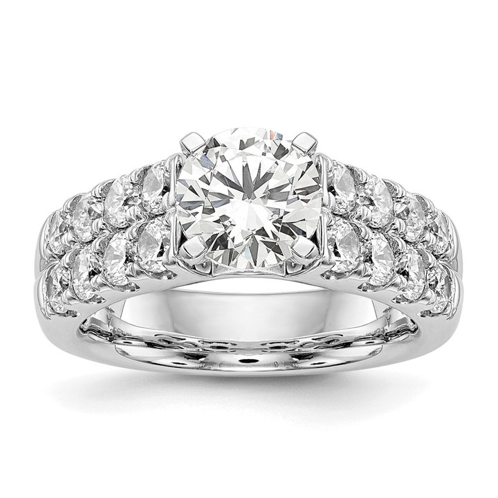 14K White Gold Lab Grown Diamond VS/SI FGH Peg Semi-mount Eng Ring RM2935E-144-7WLG
