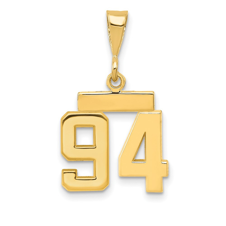 14k Small Polished Number 94 Charm SP94