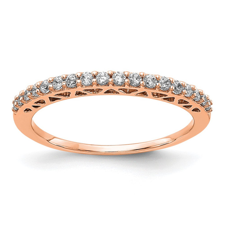 14K Rose Gold Polished Lab Grown Diamond VS/SI FGH Band RM5626-025-7RLG