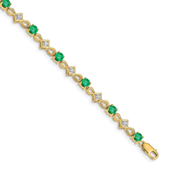14k Diamond and Emerald Bracelet BM4486-EM-010-YA
