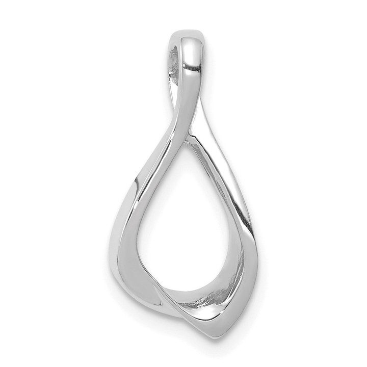 14k White Gold Chain Slide Reversible Omega Chain Slide SLW17