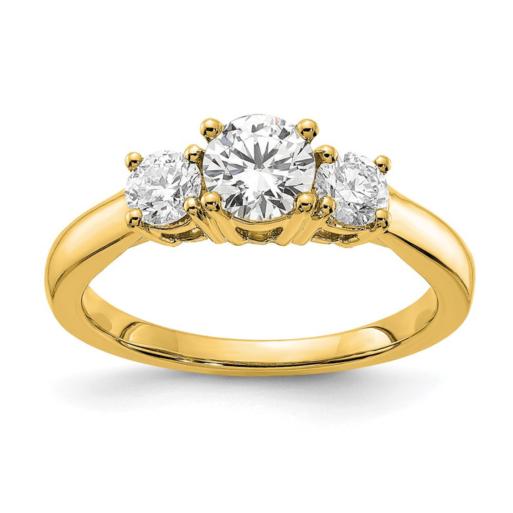 14K Gold Lab Grown Diamond VS/SI FGH 3-Stone Complete Engagement Rin RM4229E-100-CYLG