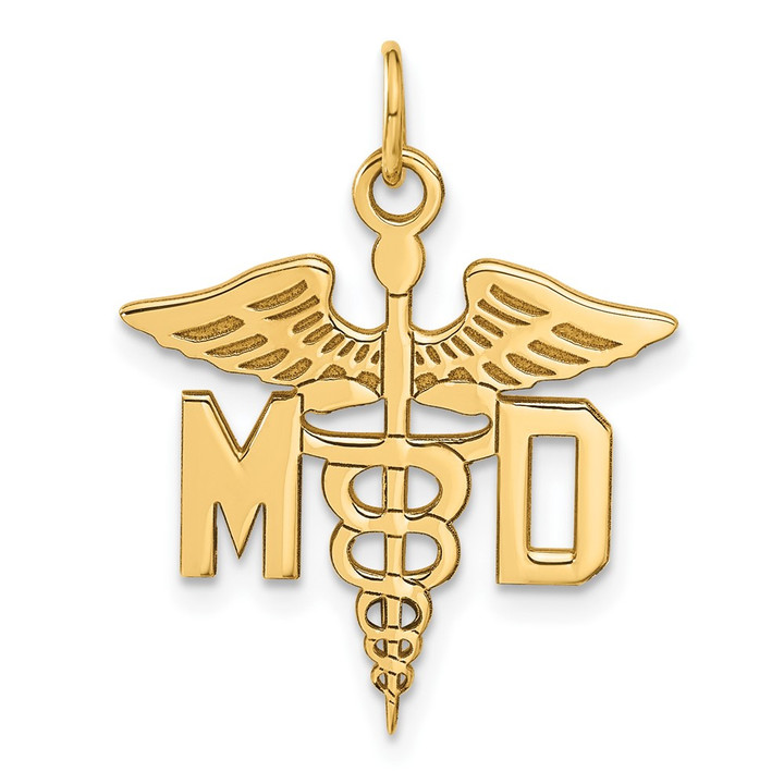 14k Large M.D. Caduceus Charm A1195