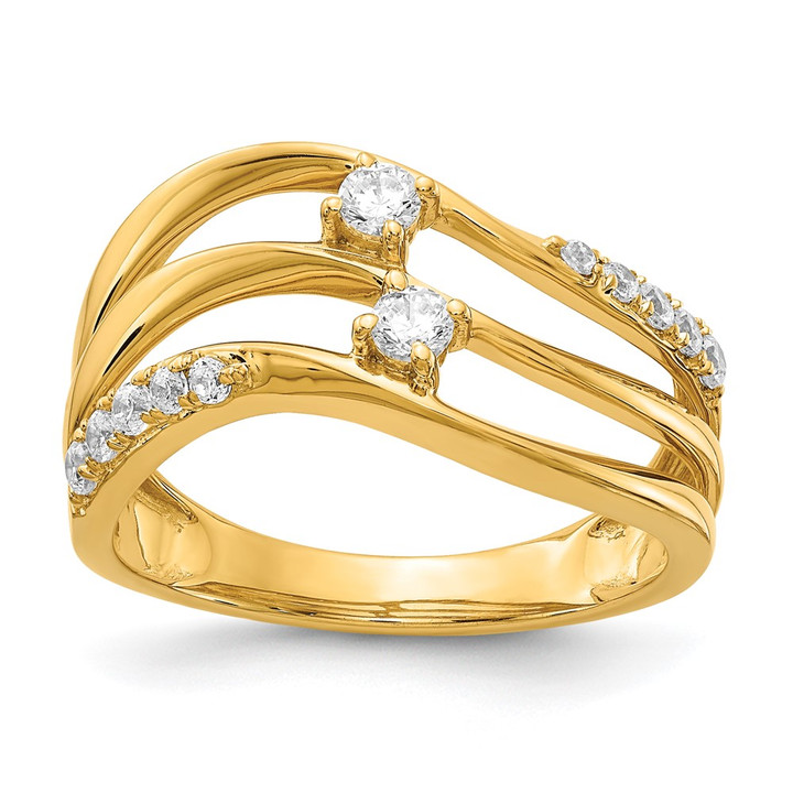 14K Lab Grown Diamond VS/SI FGH Ring RM4243-033-7YLG