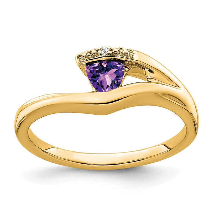 10k Trillion Amethyst and Diamond Ring RM7160-AM-001-1YA