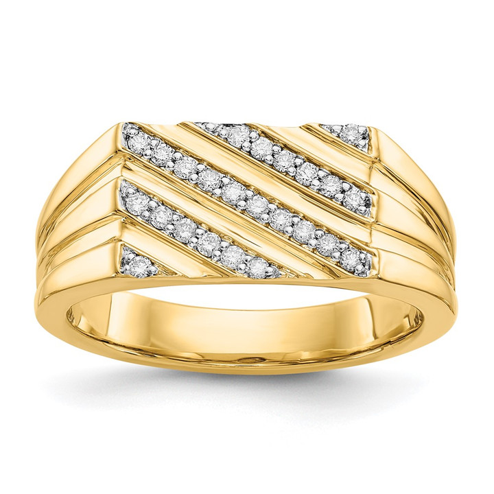 14K Lab Grown VS/SI FGH Dia Men's Ring RM5820-025-YLG