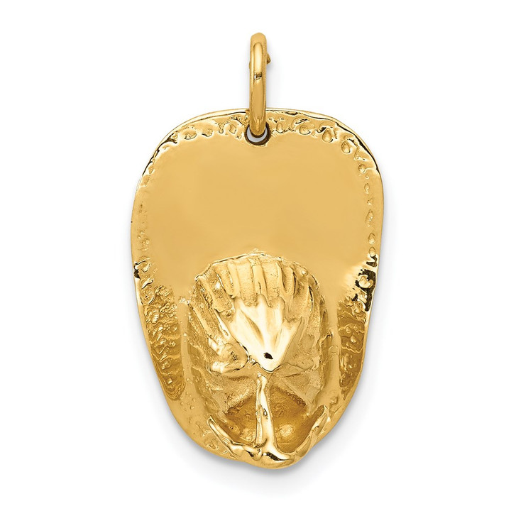 14k 3-D Large Fireman's Hat Charm A0412