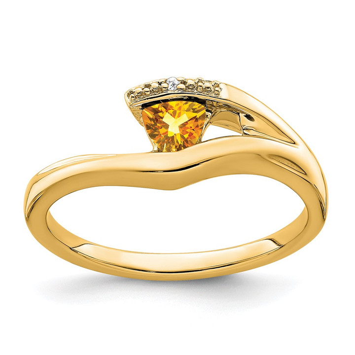 10k Trillion Citrine and Diamond Ring RM7160-CI-001-1YA