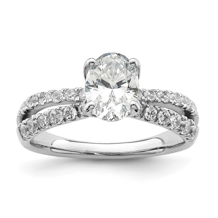 14K White Gold Lab Grown Diamond VS/SI FGH Oval Semi-Mount Eng. Ring RM7993E-100-WLG