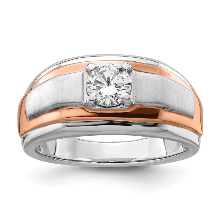 14K Two-Tone Lab Grown Diamond VS/SI FGH Men's Ring RM9056-075-10WRLG