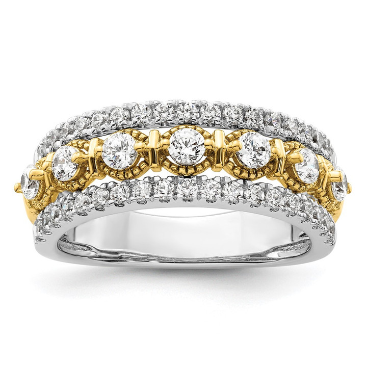 14K Two-Tone Lab Grown Diamond VS/SI FGH Band RM8942-088-7WYLG