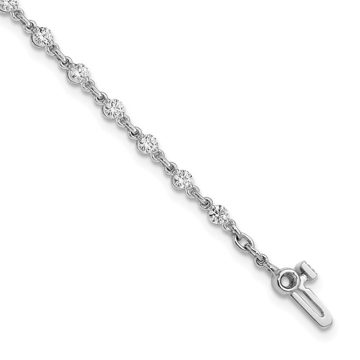 14k White Gold 2.5mm Round Diamond Bracelet X10017WAA