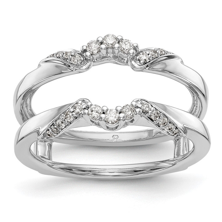 14K White Gold Lab Grown VS/SI FGH Dia Ring Guard RM3118B-020-WLG
