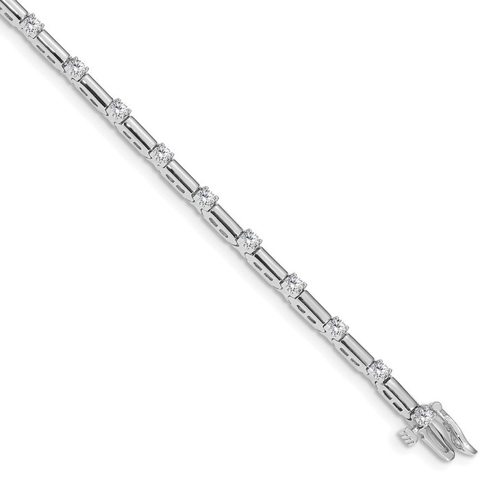 14k White Gold AAA Diamond Tennis Bracelet X762WAAA