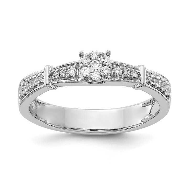 14K White Gold Lab Grown Diamond VS/SI FGH Complete Trio Eng Ring RM3639E-020-WLG