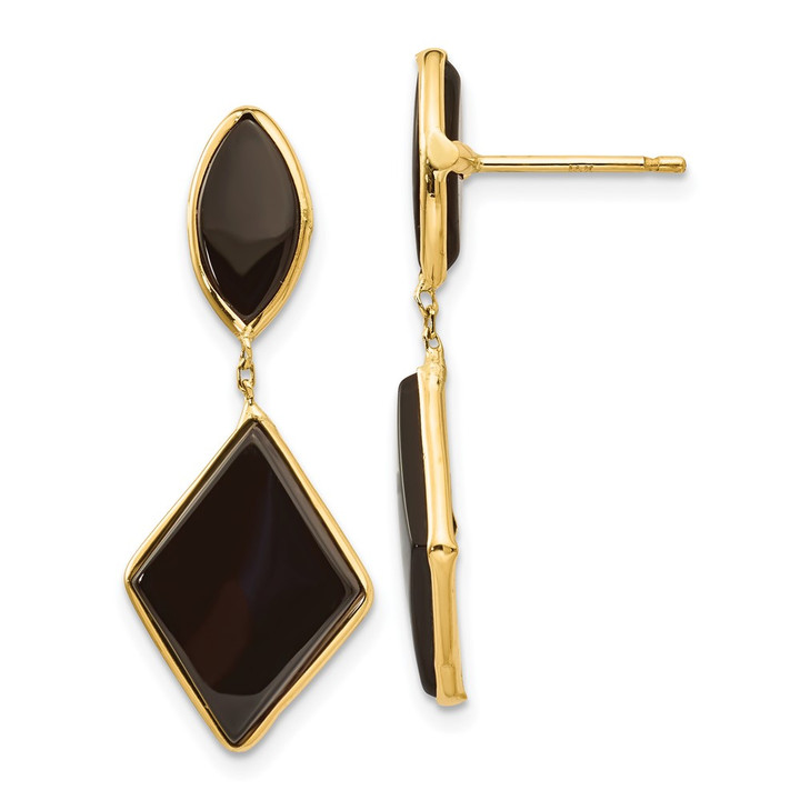 14k Onyx Dangle Earrings XY812
