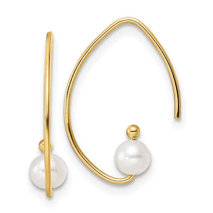 14k Freshwater Cultured Pearl Wire Earrings XF800E