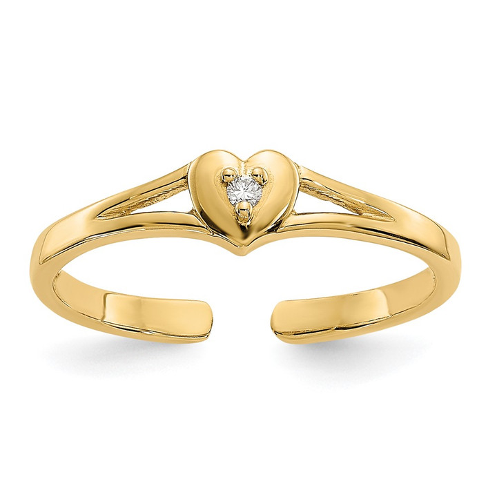 10K .01ct Diamond Heart Toe Ring RM5652-001-1YA