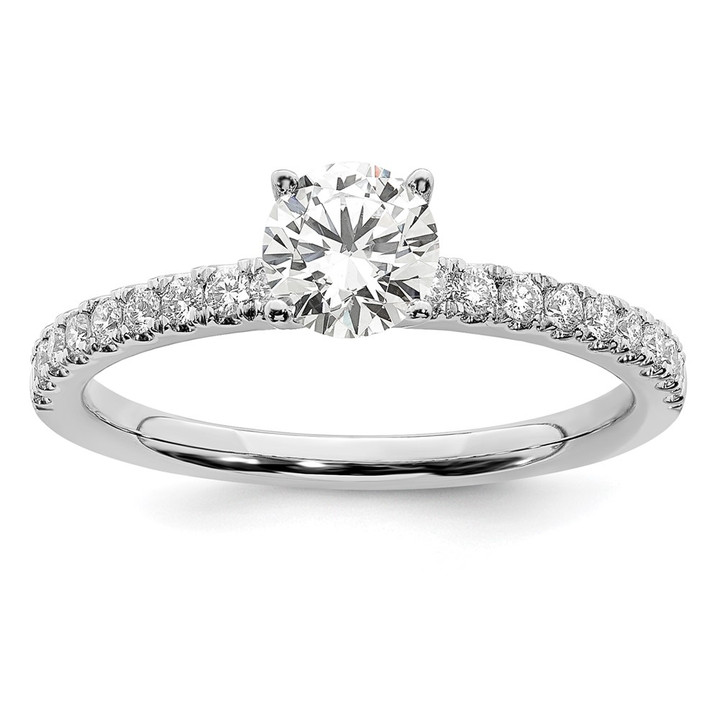 14K White Gold Lab Grown Diamond VS/SI FGH Semi-mount Eng Ring RM6634E-075-9WLG