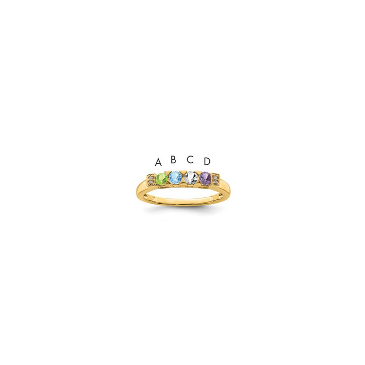 14K Family Jewelry Diamond Semi-Set Ring XMR35/4