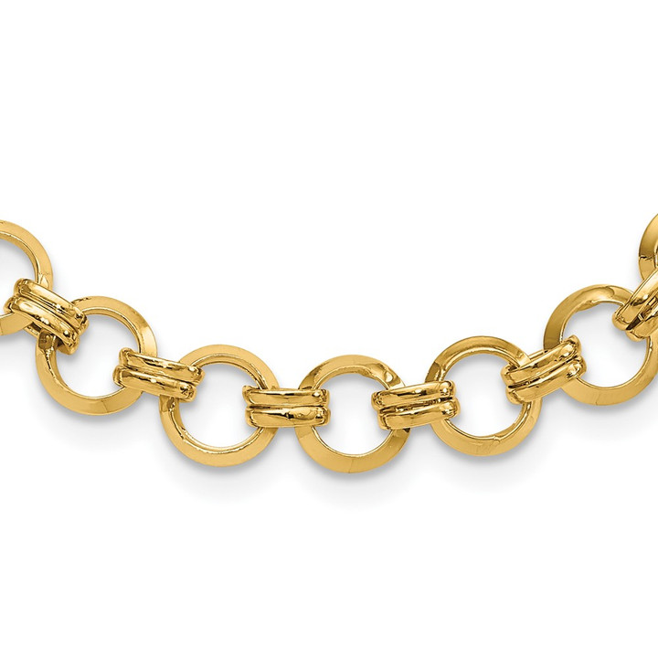 14k Polished Link Necklace SF2617-18