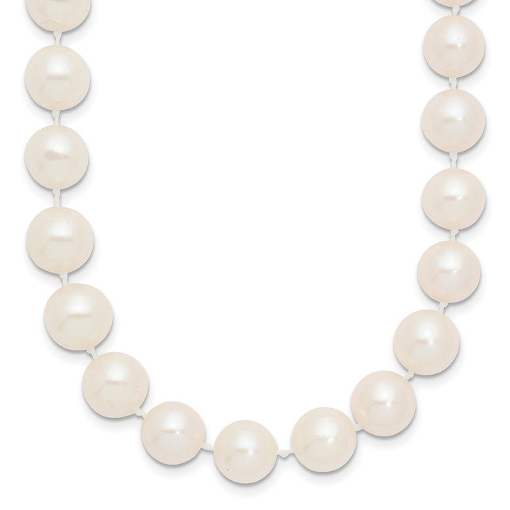 14k 9-10mm White Near Round Freshwater Cultured Pearl Necklace WPN090-20