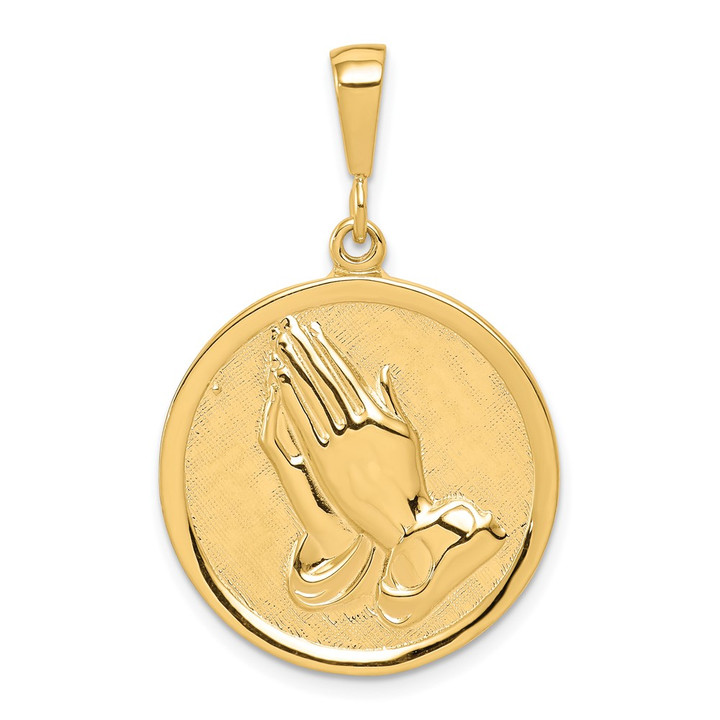 10k Praying Hands Reversible with Serenity Prayer Pendant 10C327