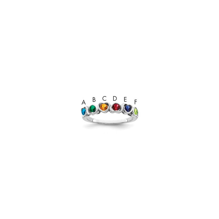 Sterling Silver Rhodium-plated Family Jewelry Mounting XMR85/6SSM-10