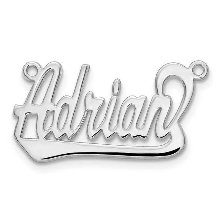 14k White Gold Underlined Name Plate XNA141W