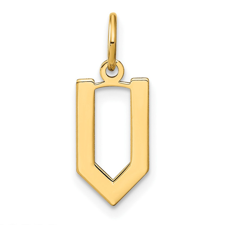 14ky Letter V Initial Pendant XNA1336Y/V