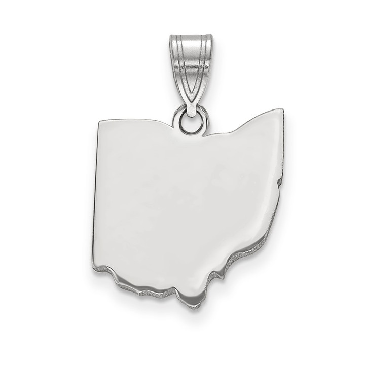 Sterling Silver/Rhodium-plated Ohio State Pendant XNA707SS-OH