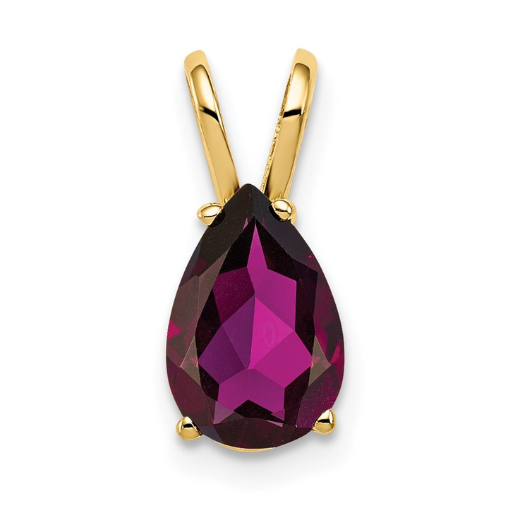 14k 9x6mm Pear Rhodolite Garnet pendant XP426RG
