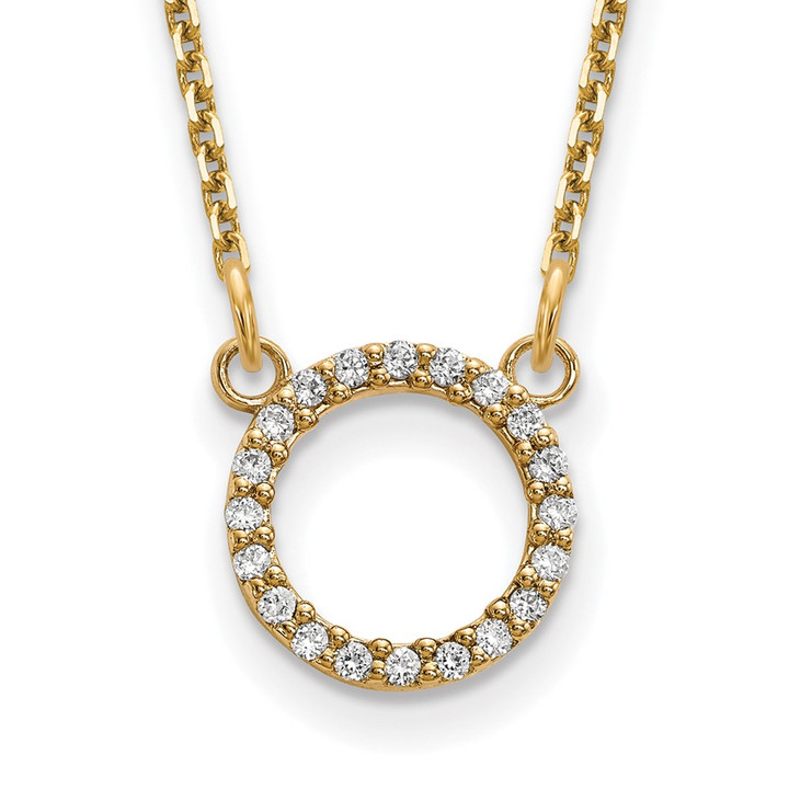 14k Diamond Open Circle Necklace XP5027AAA