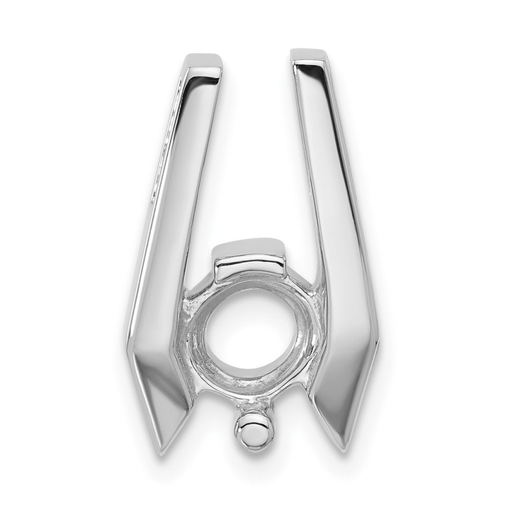 14k White Gold Holds 6.5mm Stone, Slide Mounting XS653