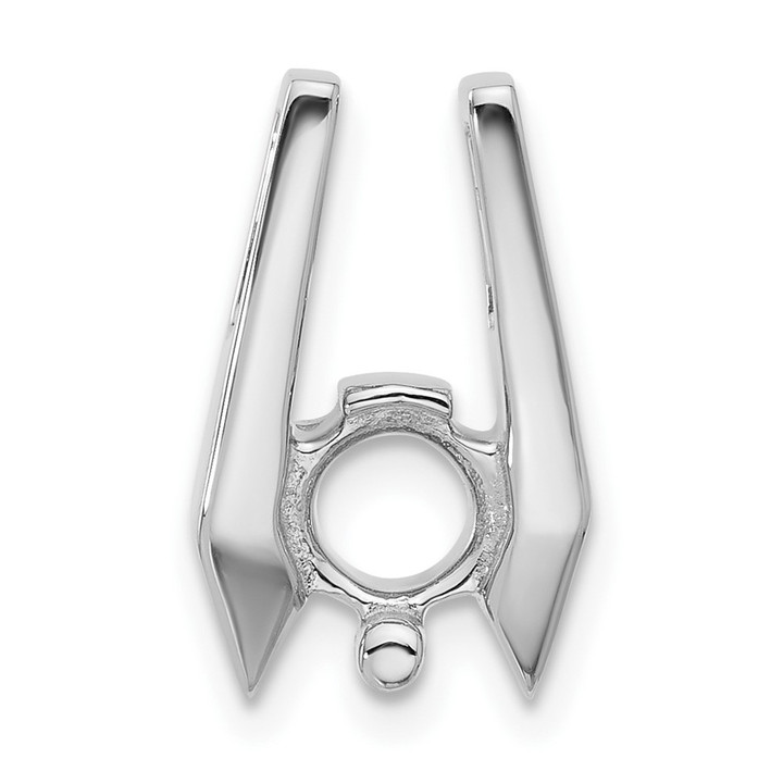 14k White Gold Holds 5.75mm Stone, Slide Mounting XS654