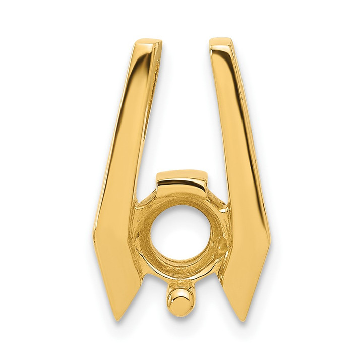 14k Holds 6.5mm Stone, Chain Slide Mounting XS657