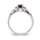 14k White Gold 6x4mm Oval Ruby A Diamond ring Y2086R/A